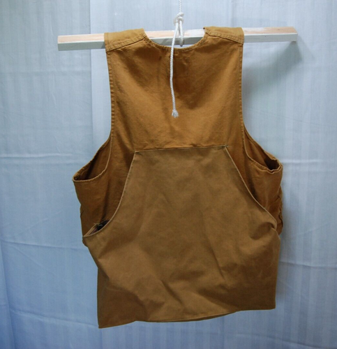 Vtg Duxbak Canvas Hunting Shooting Vest Jacket with game pouch - Picture 2 of 5