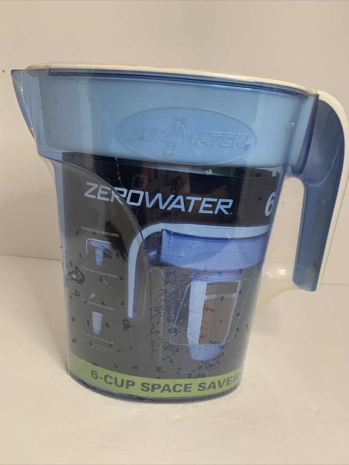 ZP-006-4, 6 Cup Water Filter Pitcher with Water Quality Mete