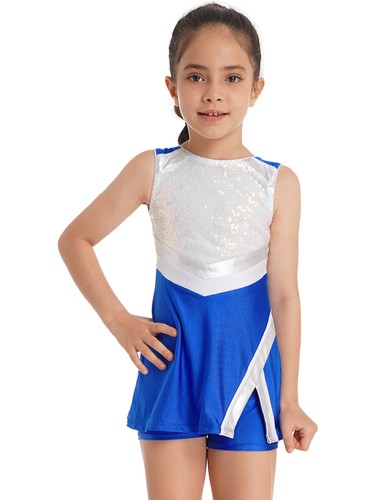 Girls Cheerleading Costume Outfit Stage Dance Dress and Shorts Halloween AU - Picture 15 of 56