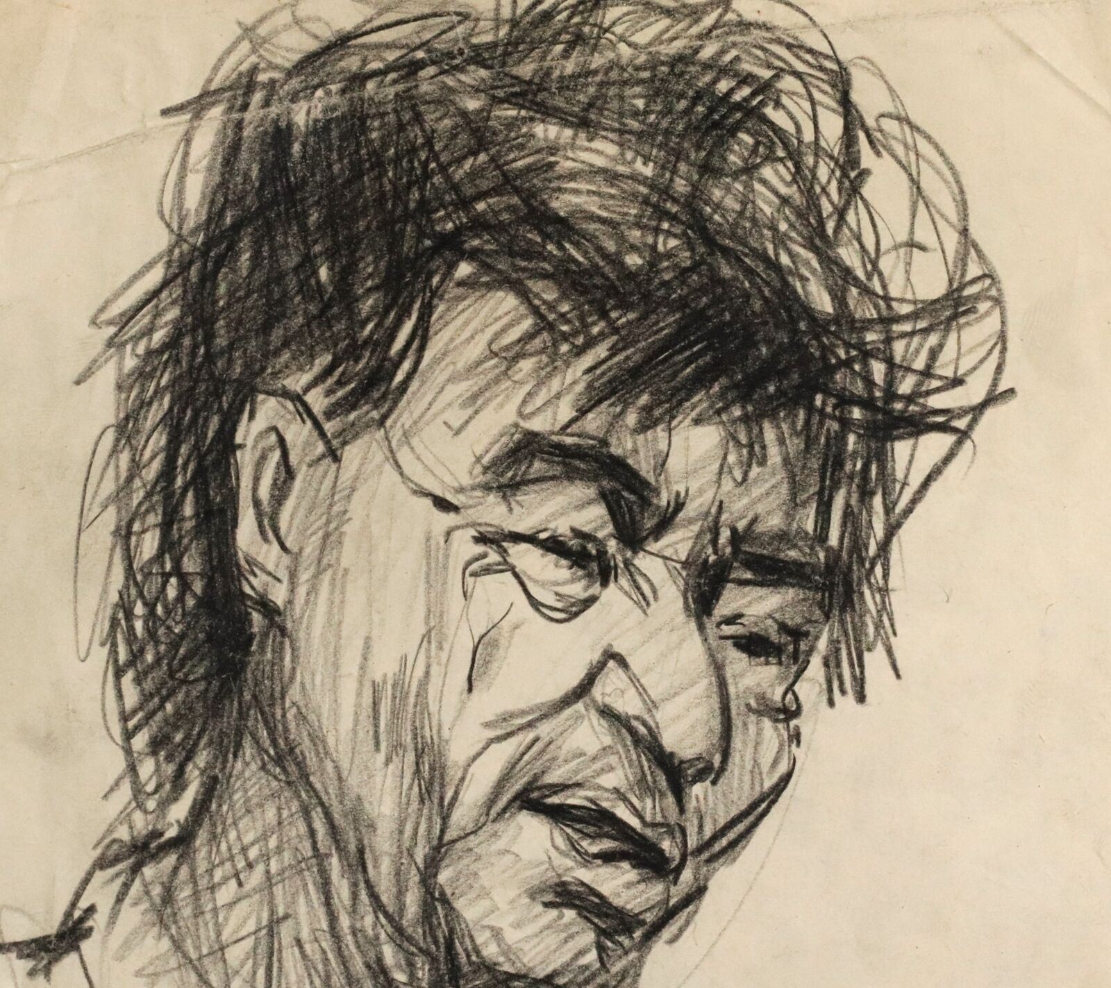 1965 realist pencil drawing man portrait - Photo 6 sur 11