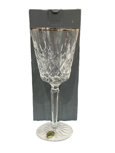 Waterford Crystal  Lismore  Platinum Goblet Glass New In Box #101559 - Picture 1 of 7