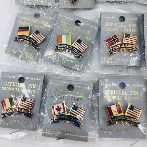 Vintage 1990 Seattle Goodwill Games Freundschaft Flagge Trading Pin Lot Jugoslawien Kuba - Bild 2 von 6