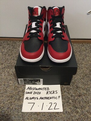 NIKE☆AIR JORDAN 1★CHICAGO BLACK TOE★23cm DS 2020 Nike Air Jordan Retro 1 Mid Chicago Black Toe Grade