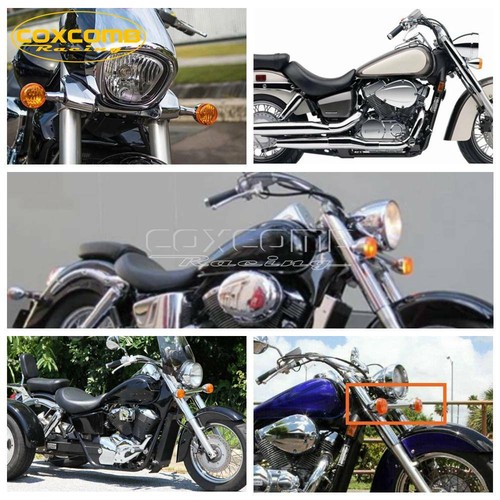 Front Orange Lens Turn Signal Blinker Light For Honda Shadow 400 750 VT750 04-07 - Picture 10 of 10