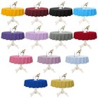 Reusable Colors Round Plastic Table Cover Cloths 84" (213cm) for Catering Supply