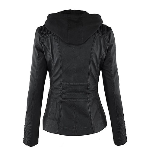 Pu Jac0022 Artificiel P Femme Veste Jacket Cuir Leather Woman qaUvv6w