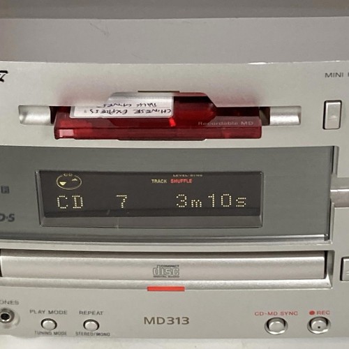 SONY DHC-MD313 Stereo Hifi Mini Disc & CD Player With Speakers MD MINIDISC - Picture 4 of 11