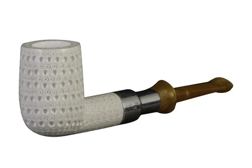 Pipa de espuma de mar de billar plata 925 para fumar tabaco con estuche MD-131 - Imagen 1 de 8
