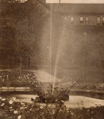 1909 Winona Minnesota Ladies Seminary Campus Fountain and Gardens MN Postcard - Picture 3 of 3