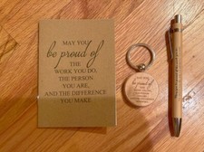 10 Employee Appreciation Gifts Set Inspirational Pen Keychain Note Pad