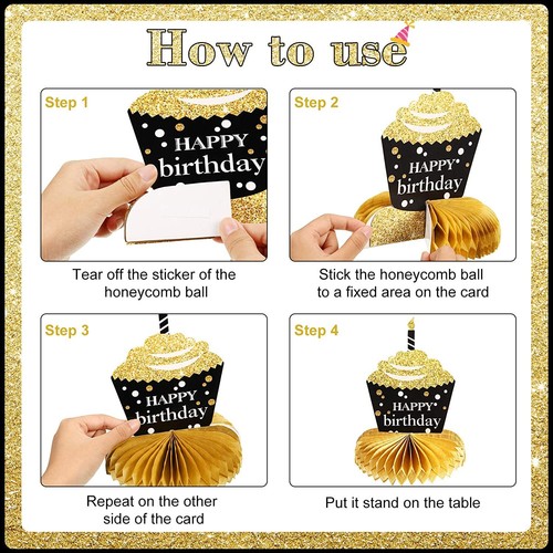 8 Pieces 70th Birthday Honeycomb Centerpieces Table Toppers Seventy Years NEW - 第 4/12 張圖片