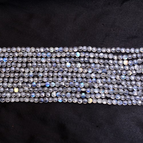 Natural AAA+ Labradorite Semi Precious Gemstone 4mm Coin Faceted Beads 13"Strand - Bild 3 von 6