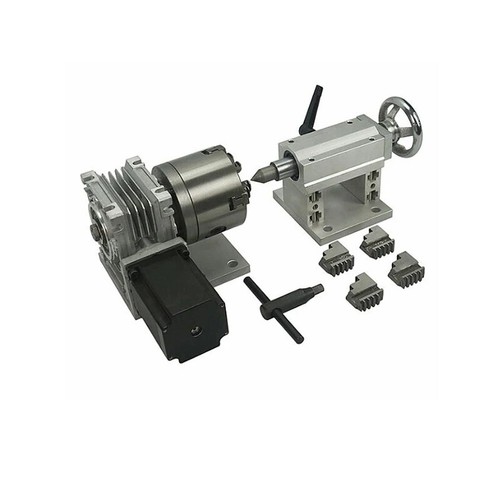CNC Engraving Machine Rotation Axis A Axis Fourth Axis Tailstock Indexing Head - Picture 9 of 12