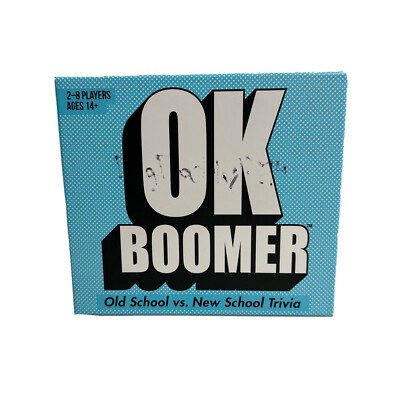 OK Boomer Games Adults Play Old School vs. New School Trivia Game NEW (Marks)