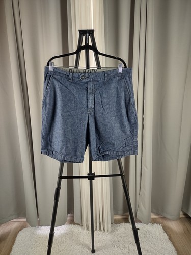 Old Navy Herren Chambray 100% Baumwolle 4 Taschen Shorts Größe 36