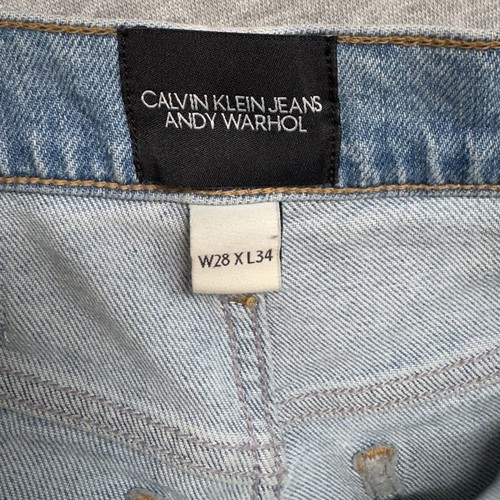 Calvin Klein x Andy Warhol Rodeo Print Jeans ASO Kendall Jenner Size 28 x 34 - Picture 16 of 18
