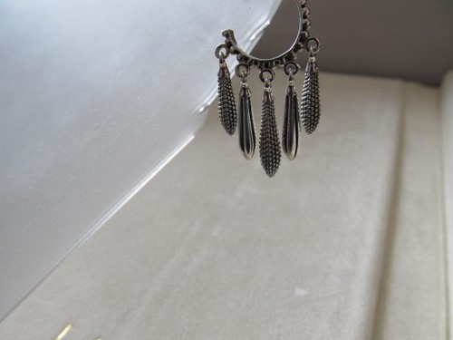 Lagos Caviar Kahina Beaded and Fluted Pampel Sterling Silver Earrings - Picture 5 of 9