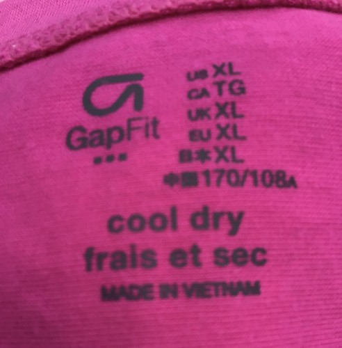 Gap Fit Top Shirts Women XL Neon Magenta Color Split Back Sleeveless Workout Top - Picture 7 of 9