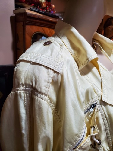 SPALLINE SLOUCH DESIGNER VINTAGE ANNI '70 TRAM FRANCIA GIALLO BOHO - Foto 9 di 20
