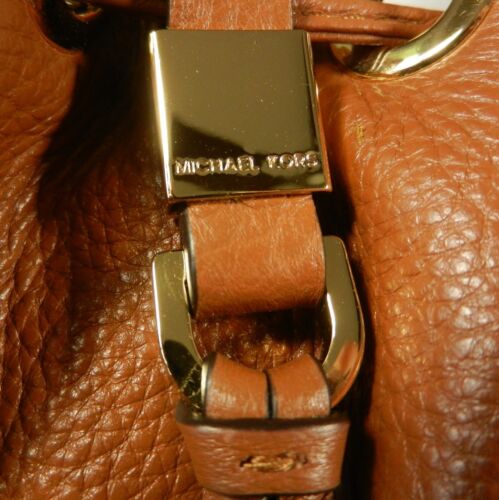MICHAEL KORS Camden Large Pebbled Leather Luggage-Brown Bucket Shoulder Tote LG - Picture 9 of 18