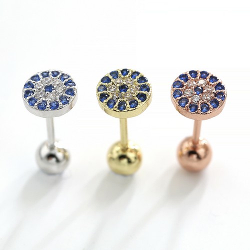 Gem Crystal Ear Cartilage Helix Ring Bar Stud Ear Cuff Climber Piercing Earring - Picture 97 of 268