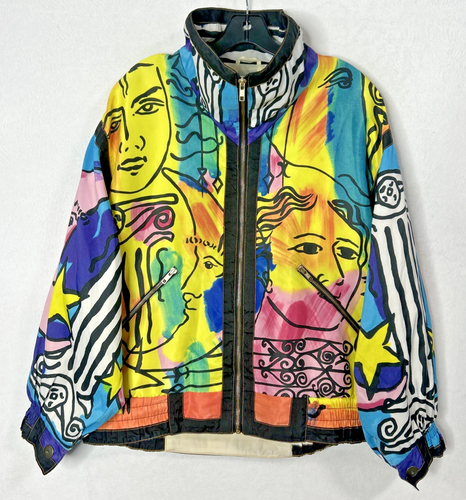 Vintage Gallery Sport Jacket Women Small Full Zip Colorful All Over Picaso Print - Picture 5 of 6
