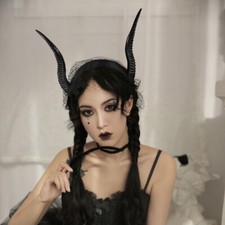 1PC Simulation Horn Headband Halloween Hair Cosplay Gothic Horns Headpieces