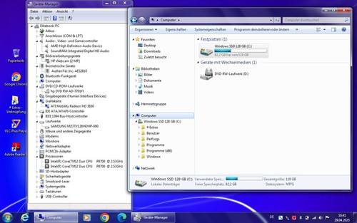 Portátil retro Windows 7 Pro HP EliteBook 8530p Intel C2D 2,5 GHz 128 GB SSD Win 7 - Imagen 7 de 21