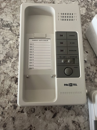 Vintage 1988 PACTEL Cordless Phone CS8100 Ivory Color-Collectible/Prop-Open Box - Zdjęcie 10 z 19