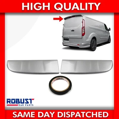 ROBUST CAR PARTS BARN DOOR REAR SPOILER PAINTED MOONDUST SILVER FOR FORD TRANSIT CUSTOM (12-23)