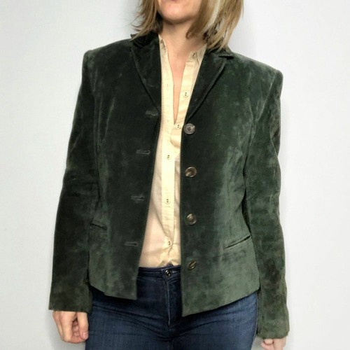 LAUREN RALPH LAUREN Green Suede Jacket Women's Med