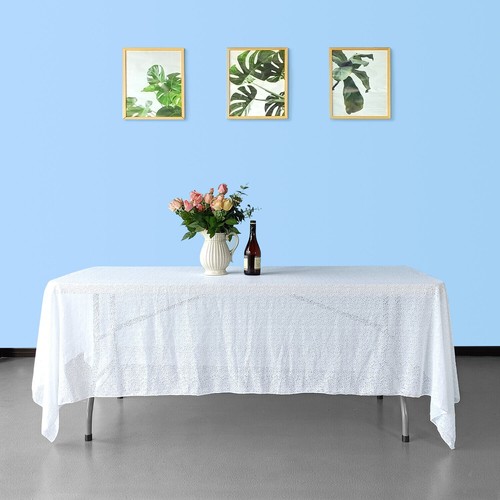 Table Cloths Rectangle Party Decor Tableware Sequin Glitter Tablecloth Wedding - Picture 28 of 57