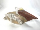 Nautical Decoration Pelican Bird Hand Painted Wood Shelf Decor Figurine Beach