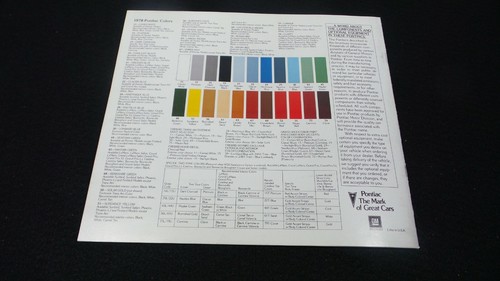 Vintage 1978 PONTIAC Sales Brochure All Lines "The Best Year Yet" 61 Pages - Picture 12 of 12