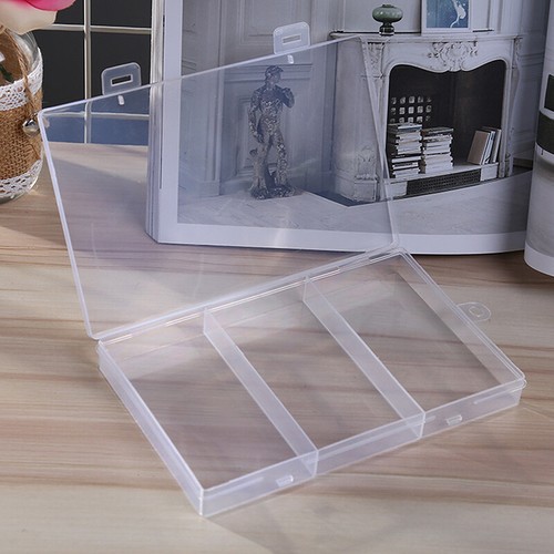 3 Compartments Transparent Jewelry Storage Box Multifunctional Storage BYU