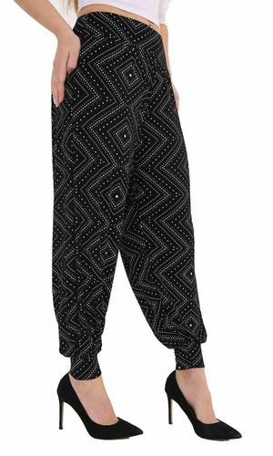 WOMENS HAREM TROUSERS ALI BABA LONG PANTS BAGGY HAREEM LEGGINGS PLUS SIZES 8-26 - Picture 26 of 30