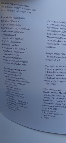 CLAUDIA ANDUJAR Marcados 2016 Buenos Aries Exhibit. PPBK Eng/Span. UNA/MALBA NM - Picture 2 of 8