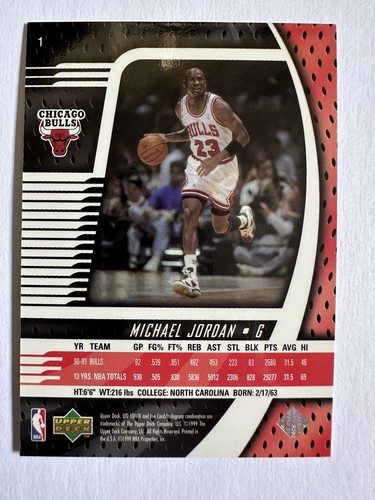 1998-99 Upper Deck Ionix - #1 Michael Jordan - Picture 4 of 4