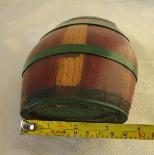 6,5" antico secchio vintage in legno tascabile fusto mensa botte vasca, legno - Foto 4 di 9