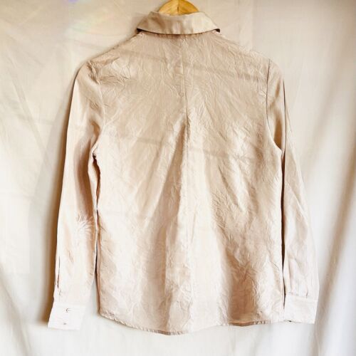Camicia blusa Varana 100% pura seta prezzo consigliato £ 495 ricamata India lusso rara - Foto 2 di 12