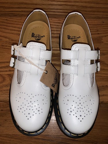 Dr Martens 8065 Mary Jane Leather Shoes Women’s US 10 White NEW $130 - Picture 6 of 12