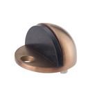 Oval Copper Door Stop  40mm With Buffer