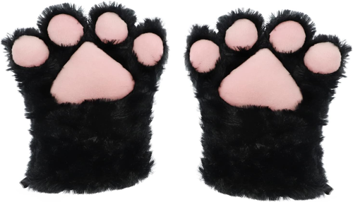 Cat Paws Gloves Cozy Animal Full Fingers Bear Claws Mittens Winter Plush Glove H - Picture 8 of 12
