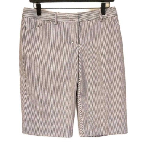Blau gestreifte Bermuda Chino Shorts Express Damengröße 4 Editor