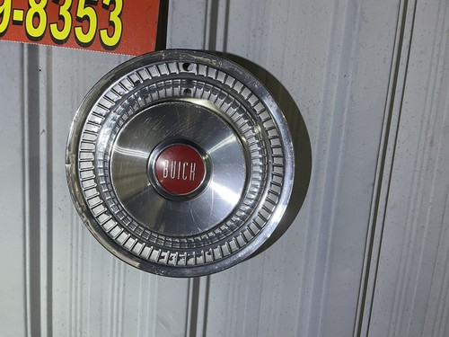 1955 56 Buick Roadmaster Nice Used original Hubcaps 15” Red Centers Set 4 rare - Picture 5 of 7