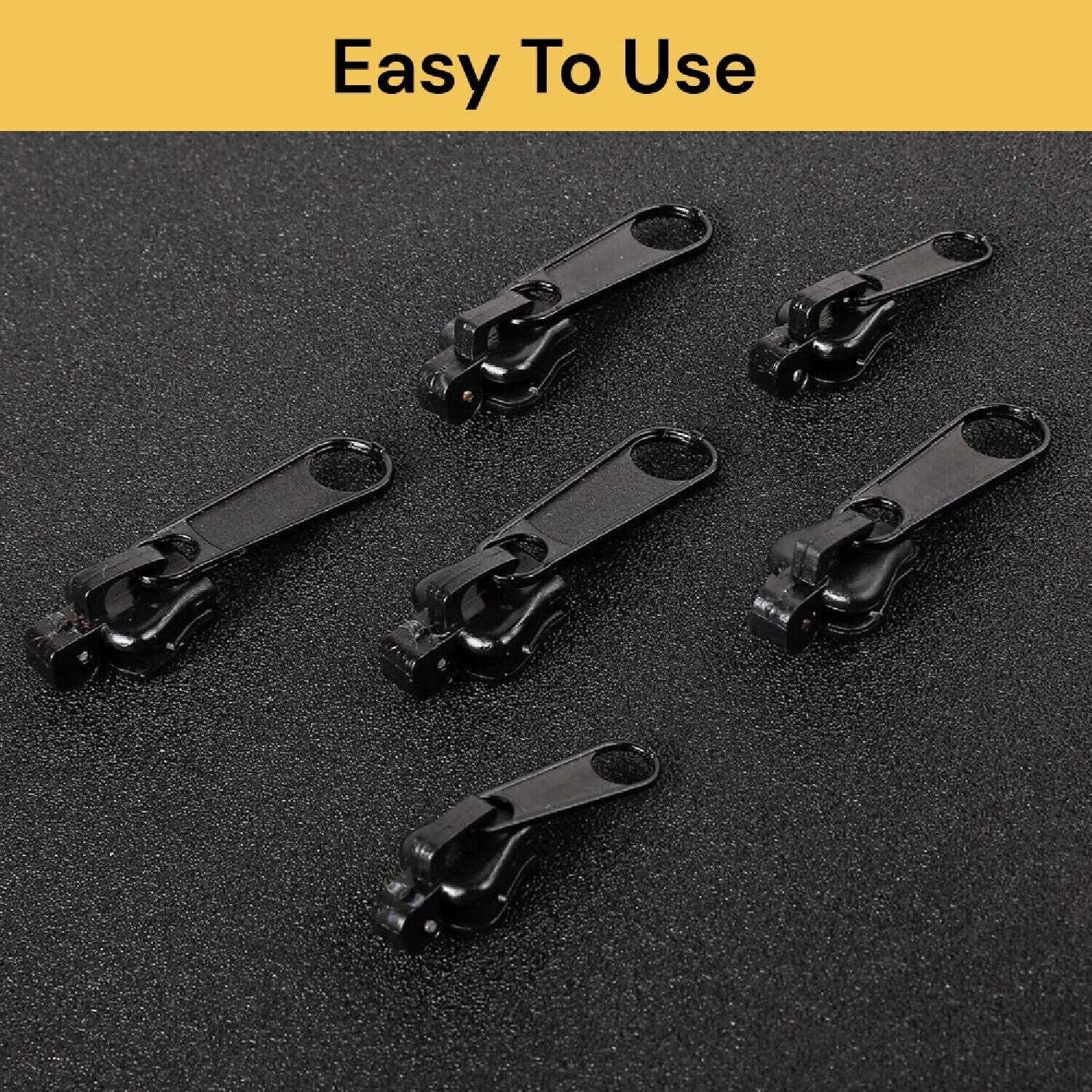 6PCS Universal Zippers Head Repair Kit Replacement Instant Zip Slider