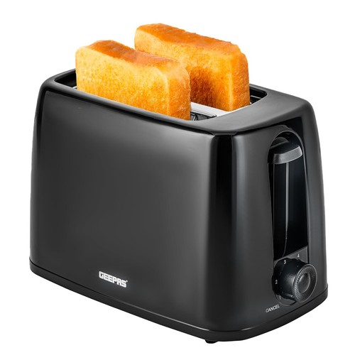Geepas 2 Slice Bread Toaster 6 Level Browning Control With Crumb Tray 650W New - Picture 2 of 33
