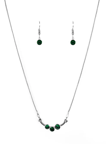 Paparazzi Sparkling Stargazer Green Necklace - New