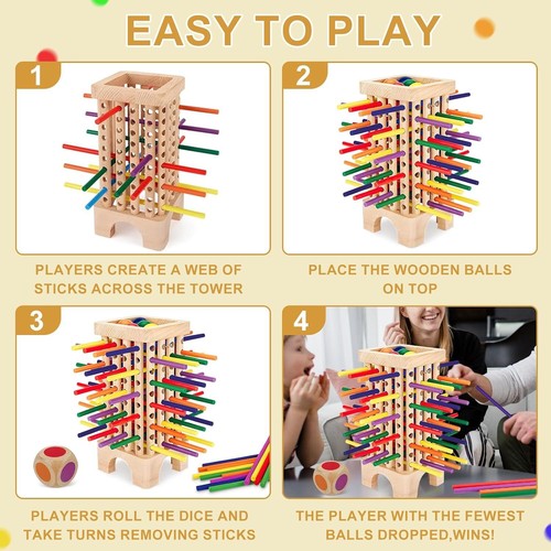 Montessori Spielzeug Pädagogisches Holzbrettspiel für Kinder ab 3 4 5 6 Jahren - Bild 10 von 12