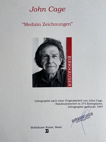 John Cage Lithograph Original COA Signature And Stamp (Yoko Ono Bob Dylan) - Picture 7 of 9